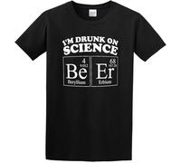 I'm Drunk on Science Beer Periodic Elements Funny Mens Short Sleeve Shirt Manches Courtes(Small)