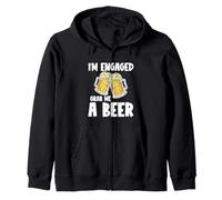 I'm Engaged Grab Me A Beer Wedding Proposal Humor - Sweat à Capuche