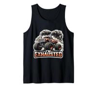 I'm Exhausted Funny Monster Truck Exhaust Pun Jeu de Mots Débardeur
