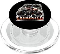 I'm Exhausted Funny Monster Truck Exhaust Pun Jeu de Mots PopSockets PopGrip pour MagSafe