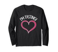 I'm Fasting Heart Shape Graphic If Intermittent Fasting Manche Longue