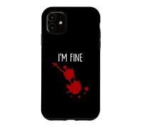 I'm Fine Bâillon d'horreur Amusant avec Taches de Sang Coque pour iPhone 11