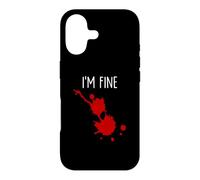 I'm Fine Bâillon d'horreur Amusant avec Taches de Sang Coque pour iPhone 17