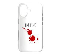 I'm Fine Bâillon d'horreur Amusant avec Taches de Sang Coque pour iPhone 17