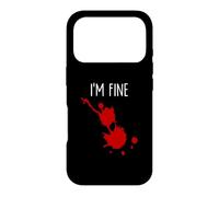 I'm Fine Bâillon d'horreur Amusant avec Taches de Sang Coque pour iPhone 17 Pro