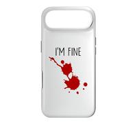 I'm Fine Bâillon d'horreur Amusant avec Taches de Sang Coque pour iPhone Air