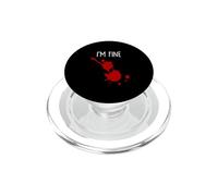 I'm Fine Bâillon d'horreur Amusant avec Taches de Sang PopSockets PopGrip pour MagSafe