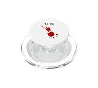 I'm Fine Bâillon d'horreur Amusant avec Taches de Sang PopSockets PopGrip pour MagSafe