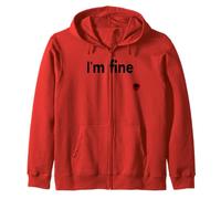 I'm Fine Bloody Funny Horror Halloween Hommes Femmes Sweat à Capuche