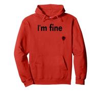 I'm Fine Bloody Funny Horror Halloween Hommes Femmes Sweat à Capuche