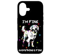 I'm Fine Everything's Fine Golden Retriever Christmas Coque pour iPhone 17