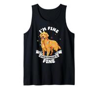I'm Fine Everything's Fine Golden Retriever Christmas Débardeur