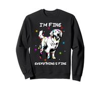 I'm Fine Everything's Fine Golden Retriever Christmas Sweatshirt