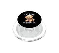 I'm Fine Everything's Fine Joli Puppy Lights PopSockets PopGrip pour MagSafe