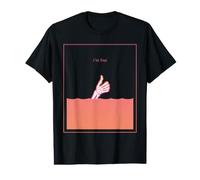 I'm Fine Funny Squelette Hand Thumbs Up Dark Goth Day T-Shirt Graphique avec Valeur