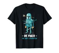 I'm Fine Funny Wounded Soldier Swords Sarcastic Quote Gag T-Shirt