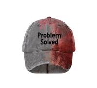 Im Fine Hat Problem Solved Chapeaux d'Halloween Horreur Amusant Halloween Chapeau unisexe Cap Problem Solved Chapeaux (anthracite, taille unique)