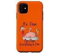 Im Fine It's Fine Funny Turkey, My Thanksgiving is Okey Coque pour iPhone 11