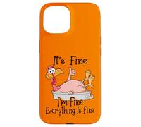 Im Fine It's Fine Funny Turkey, My Thanksgiving is Okey Coque pour iPhone 15