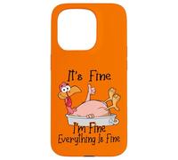Im Fine It's Fine Funny Turkey, My Thanksgiving is Okey Coque pour iPhone 15 Pro