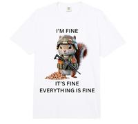 I'm Fine It's Fine Squirrel Everything is Fine Comfort Colors Adult Heavyweight T-Shirt