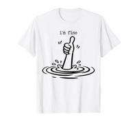 I'm Fine Sarcastic Thumbs Up Overwhelmed Funny Stress Humour T-Shirt Graphique avec Valeur