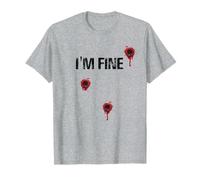 I'm Fine Shirt| Funny Bleeding T-Shirt Halloween Bloody T-Shirt