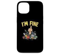 I'm Fine Thumbs Up On a un tas de fournitures de bureau Funny I'm Fine Coque pour iPhone 13