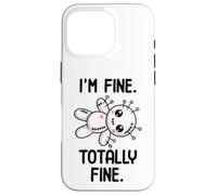I'm Fine Totally Fine Poupée vaudou Mignonne Kawaii Halloween Coque pour iPhone 16 Pro