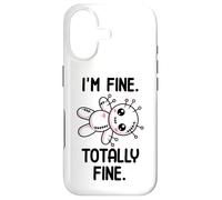I'm Fine Totally Fine Poupée vaudou Mignonne Kawaii Halloween Coque pour iPhone 17