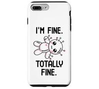 I'm Fine Totally Fine Poupée vaudou Mignonne Kawaii Halloween Coque pour iPhone 7 Plus/8 Plus