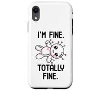 I'm Fine Totally Fine Poupée vaudou Mignonne Kawaii Halloween Coque pour iPhone XR