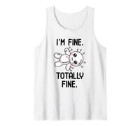 I'm Fine Totally Fine Poupée vaudou Mignonne Kawaii Halloween Débardeur