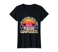 I'm Flirting with You Please Cooperate - T-Shirt Graphique avec Valeur, Femme, Noir, XL