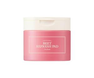I'm from Beet Refresh Pad Lot de 60 feuilles de tampons triple couche pouvant contenir 260 ml d'essence, 20 % d'extrait de betterave rouge de Corée, plein d'humidité avec une tranche de betterave