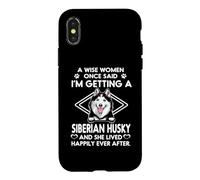 I'm Getting A Siberian Husky Funny Dog Mom Puppy Lovers Coque pour iPhone X/XS