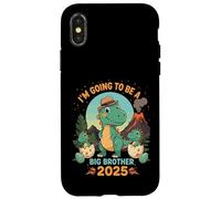 I'm Going to Be A Big Brother 2025 Cute Dinosaur Coque pour iPhone X/XS