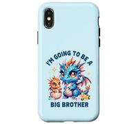 Im Going to Be A Big Brother Mignon Dragon Frère et sœur révélation de bébé Coque pour iPhone X/XS