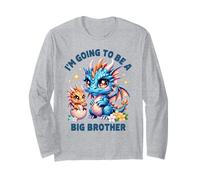 Im Going to Be A Big Brother Mignon Dragon Frère et sœur révélation de bébé Manche Longue