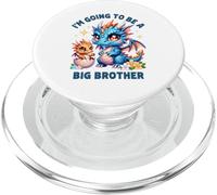 Im Going to Be A Big Brother Mignon Dragon Frère et sœur révélation de bébé PopSockets PopGrip pour MagSafe
