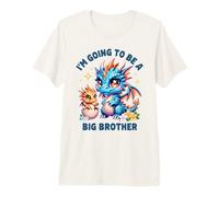 Im Going to Be A Big Brother Mignon Dragon Frère et sœur révélation de bébé T-Shirt Haut de Gamme