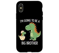 I'm Going To Be A Big/Older Brother Dinosaur Dino Coque pour iPhone X/XS