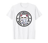 I'm Grumpy Deal With It Adorable chat ironie et sarcasme T-Shirt