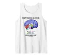 I'm Happy to Give You A Piece of My Mind Query Brain Humour Débardeur