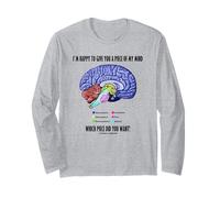 I'm Happy to Give You A Piece of My Mind Query Brain Humour Manche Longue