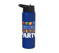 I'm Here For The Block Bloc de construction de briques de Noël Stainless Steel Insulated Water Bottle