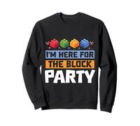 I'm Here for The Block Bloc de Construction de Briques de Noël Sweatshirt