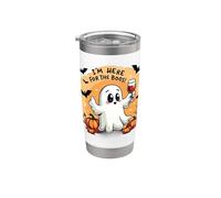 I'm here for the Boos Cute Halloween Ghost Gobelet isotherme en acier inoxydable double paroi