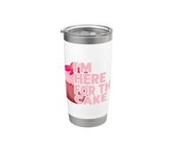 I'm Here For The Cake Mariage Gâteau Gobelet isotherme en acier inoxydable double paroi