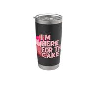 I'm Here For The Cake Mariage Gâteau Gobelet isotherme en acier inoxydable double paroi